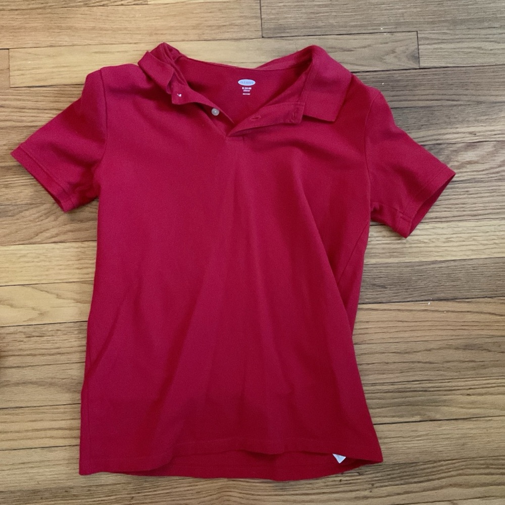 Red Old Navy Youth Button Up